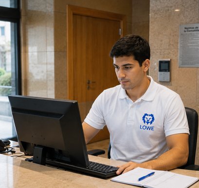 Profesional de conserjería y control de accesos Lowe